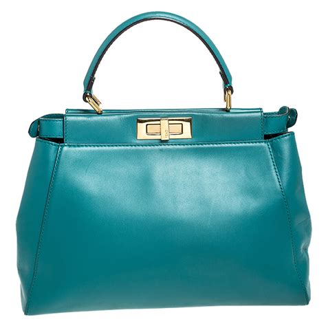 teal fendi bag|pre owned Fendi bags.